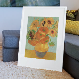 Vase met twaalf zonnebloemen door Vincent van Gogh Perfect Poster