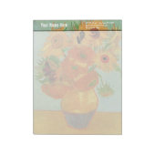 Vase met twaalf zonnebloemen, Vincent van Gogh. Notitieblok (Gedraaid)