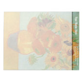 Vase met twaalf zonnebloemen, Vincent van Gogh. Notitieblok (Voorkant)