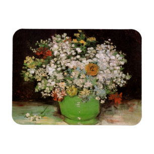 Vase met Zinnia Flowers door Vincent van Gogh Magneet