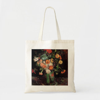 Vase met Zinnias en Geraniums door van Gogh Tote Bag