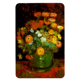Vase met Zinnias Van Gogh Fine Art Magneet