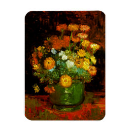Vase met Zinnias Van Gogh Fine Art Magneet