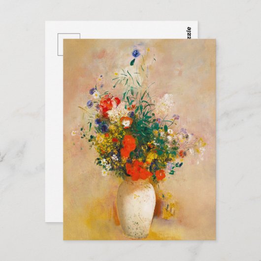  Vase of Flowers (1906) door Odilon Redon Briefkaart (Voorkant / Achterkant)
