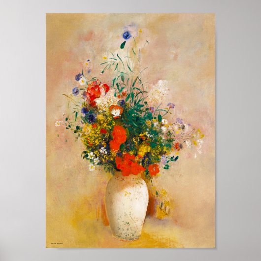 Vase of Flowers (1906) door Odilon Redon Poster (Voorkant)