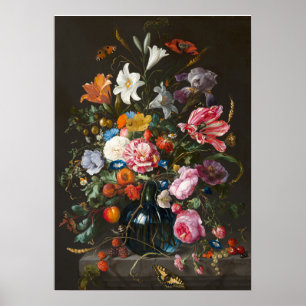 Vase of Flowers door Jan Davidsz de Heem. Poster