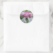 Vase Peony rose / Peonies Stickers Étiquette (Sac)