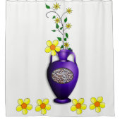 Vase rideau de douche fleurie (Devant)