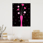 Vase rose - Poster (Cuisine)