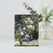 Vase van bloemen briefkaart (Staand voorkant)