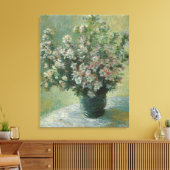 Vase van bloemen door Claude Monet Canvas Afdruk (Insitu (Woonkamer))