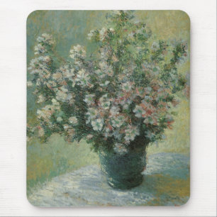 Vase van bloemen door Claude Monet Muismat