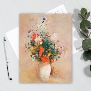 Vase van bloemen door Odilon Redon Briefkaart