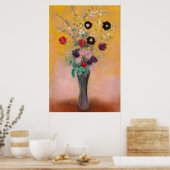 Vase van bloemen door Odilon Redon Poster (Keuken)