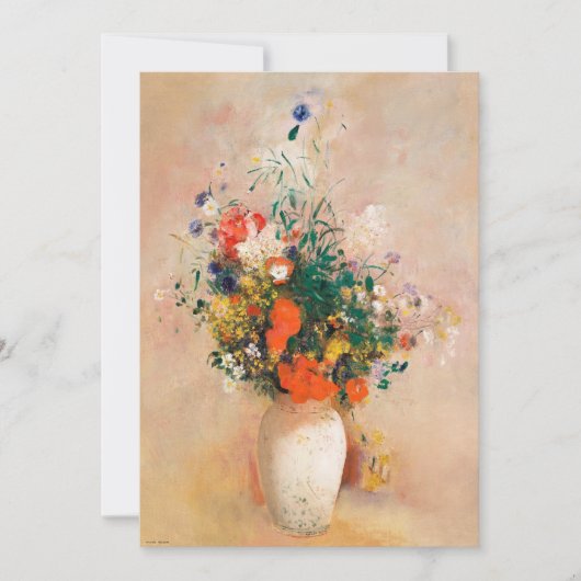 Vase van bloemen door Redon Post-Impressionist Kaart (Voorkant)