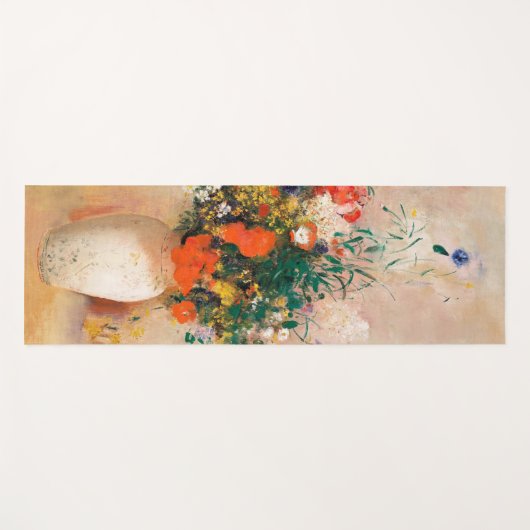 Vase van bloemen door Redon Post-Impressionist Yogamat (Voorkant (horizontaal))