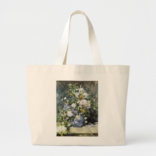Vase van bloemen grote tote bag (Voorkant)