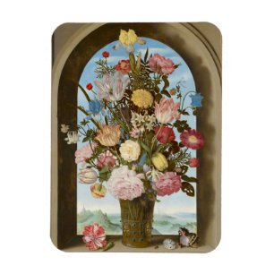 Vase van Bloemen in een Venster, c.1618 Magneet