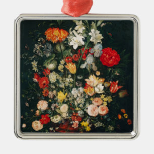 Vase van bloemen metalen ornament