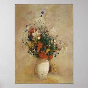 Vase van bloemen, Odilon Redon Fine Art Poster
