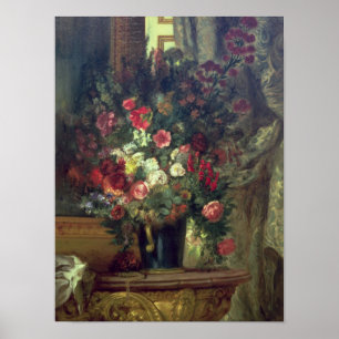 Vase van Bloemen op een Console, 1848-49 Poster