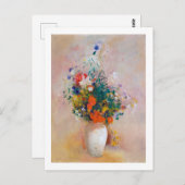 Vase van bloemen, Redon Briefkaart (Voorkant / Achterkant)
