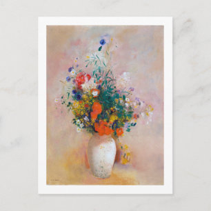 Vase van bloemen, Redon Briefkaart
