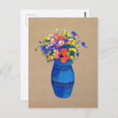 Vase van bloemen, Redon Briefkaart (Voorkant / Achterkant)