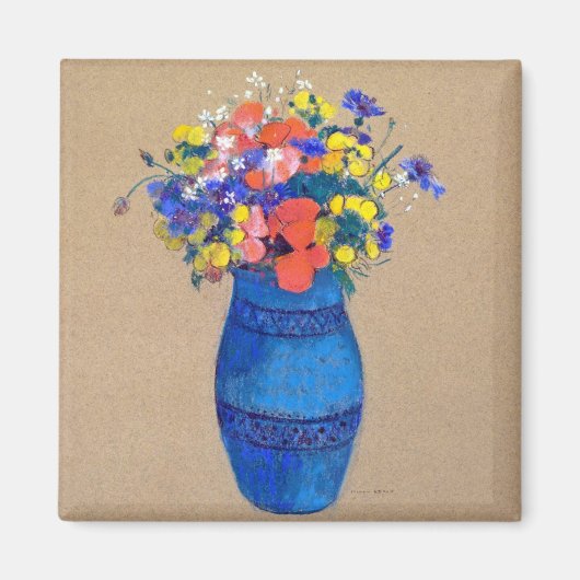 Vase van bloemen, Redon Magneet (Voorkant)