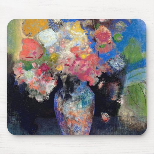 Vase van bloemen, Redon Muismat (Voorkant)