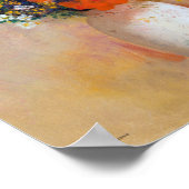 Vase van bloemen, Redon Poster (Hoek)