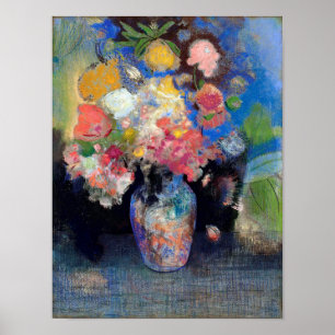 Vase van bloemen, Redon Poster