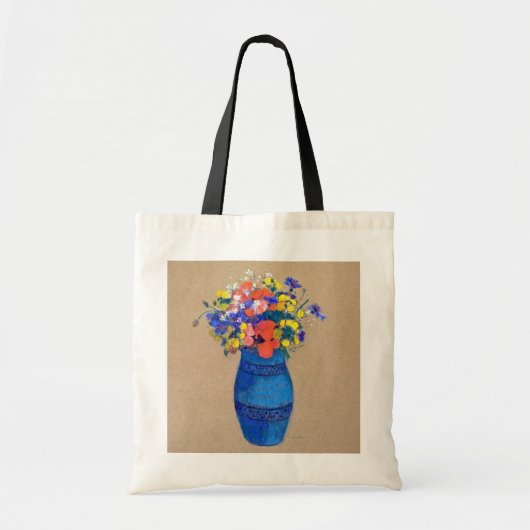 Vase van bloemen, Redon Tote Bag (Voorkant)