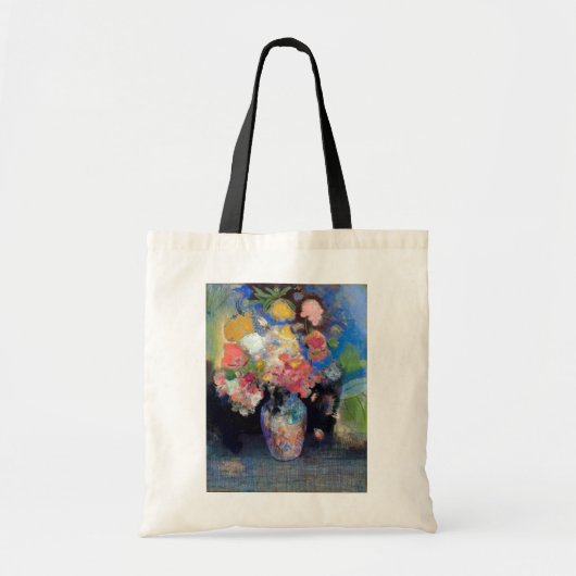 Vase van bloemen, Redon Tote Bag (Voorkant)
