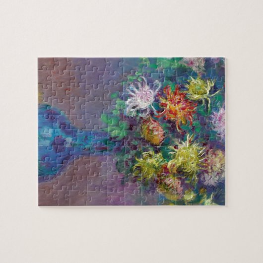 Vase van Chrysanthemums Claude Monet Legpuzzel (Horizontaal)
