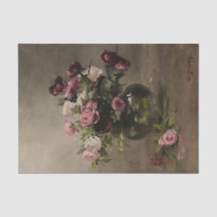 Vase van Rozen door Eva Gonzales Tissue Paper Tissuepapier