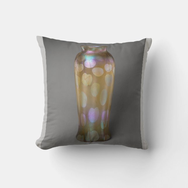 Vase vif coussin de lancer gris vif (Recto)