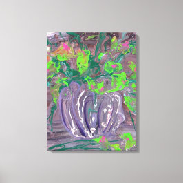 Vase with flowers canvas afdruk