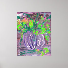 "Vase with flowers" mod. acrylic, impressionism Canvas Afdruk
