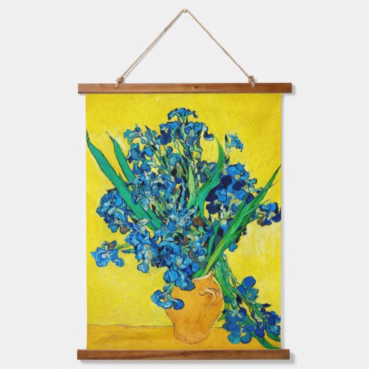 Vase with Irises, Van Gogh Hangend Wandkleed (Voorkant)