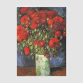 Vase with Red Poppies by Vincent van Gogh Tissuepapier (Voorkant)