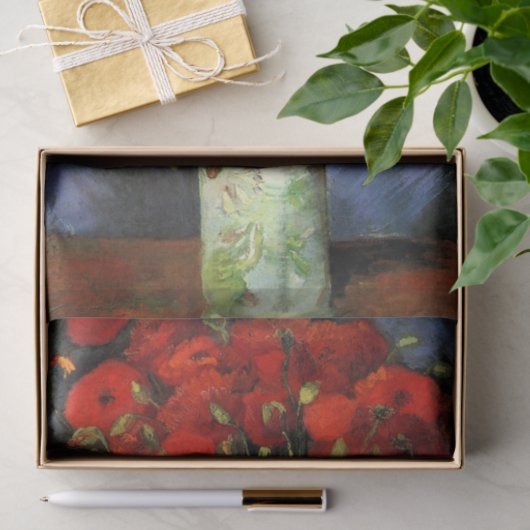 Vase with Red Poppies by Vincent van Gogh Tissuepapier (Geschenk)