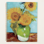 Vase with Three Sunglowers 1888 by Vincent van Gog (Devant)