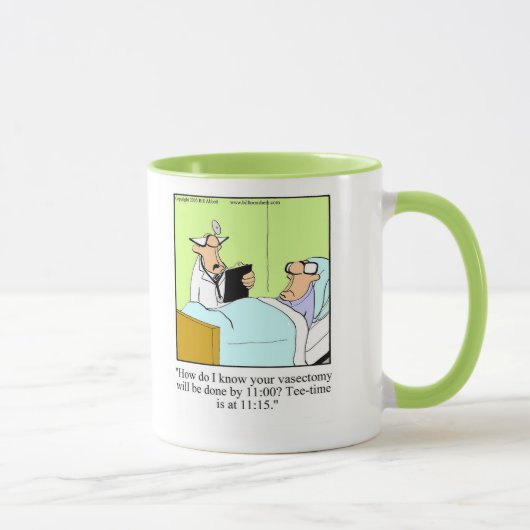 Vasectomie / Humour de golf cadeau Mug (Droite)