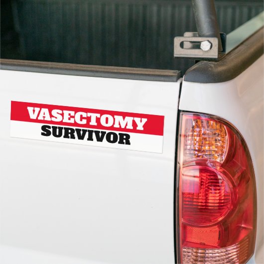 vasectomie overlevende bumpersticker (Op Truck)