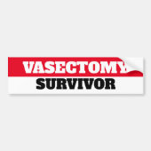 vasectomie overlevende bumpersticker (Voorkant)