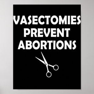 Vasectomie Prevent Abortion Feminist Women Right Poster