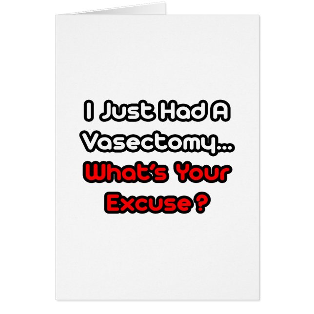 Vasectomie... Wat is je excuus? (Voorkant)