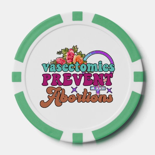 Vasectomieën voorkomen abortussen poker chips (Voorkant)