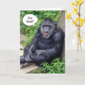 Vasectomiehumor met chimpansee kaart (Gele Bloem)